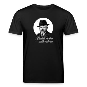 Anton Guenther Deitsch on frei - Stanley/Stella Unisex Bio-T-Shirt CREATOR  - Schwarz - Vorne - Alina (178cm) & Michal (187cm)