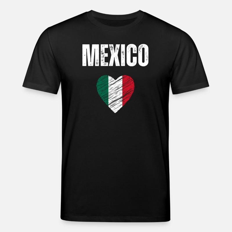 J’aime le Mexique, drapeau du Mexique - T-shirt bio CREATOR Stanley/Stella Unisexe - noir
