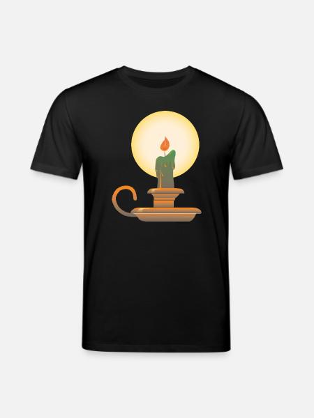 Candlestick | candlestick public Domain graphic - Stanley/Stella CREATOR Unisex Organic T-Shirt - black