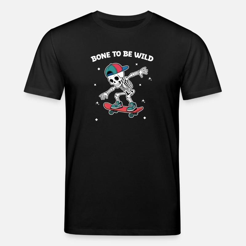 Skull Skeleton Skateboard Abenteuer - Stanley/Stella Unisex Bio-T-Shirt CREATOR - Schwarz