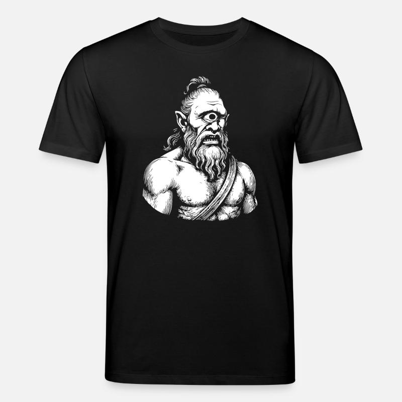 Mythical Cyclops Warrior Illustration - Stanley/Stella CREATOR Unisex Organic T-Shirt - black