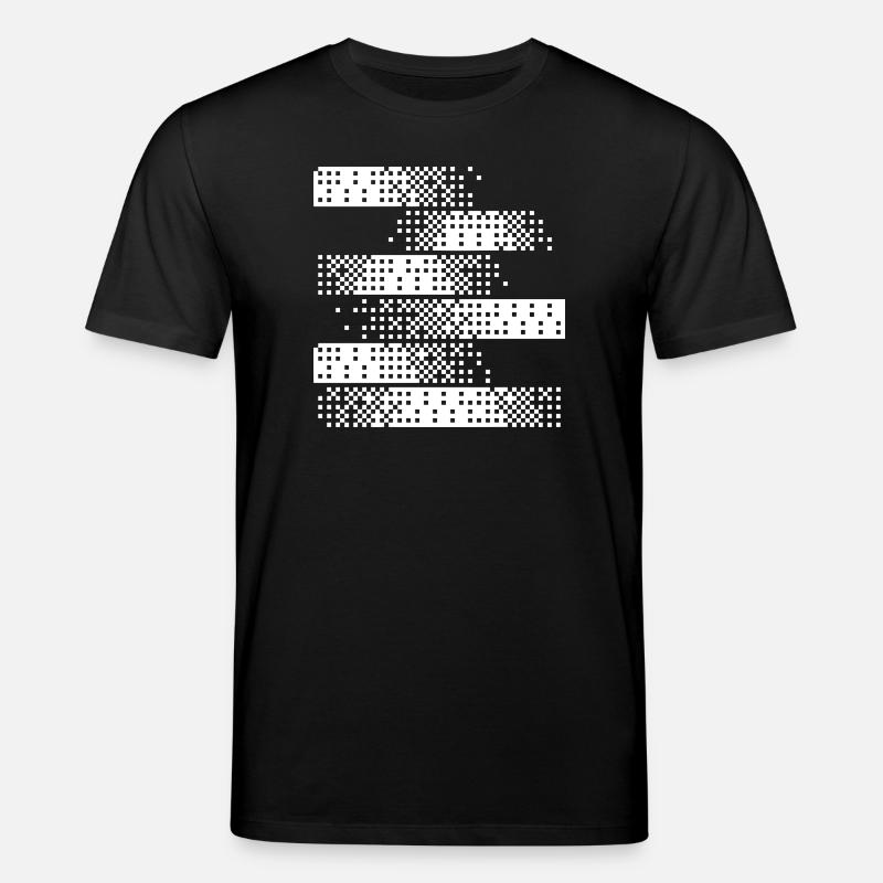 Motif de pixels numériques abstraits - T-shirt bio CREATOR Stanley/Stella Unisexe - noir