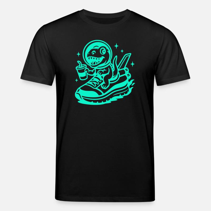 Space Fun Saurus Junior - Stanley/Stella CREATOR Unisex Organic T-Shirt - black