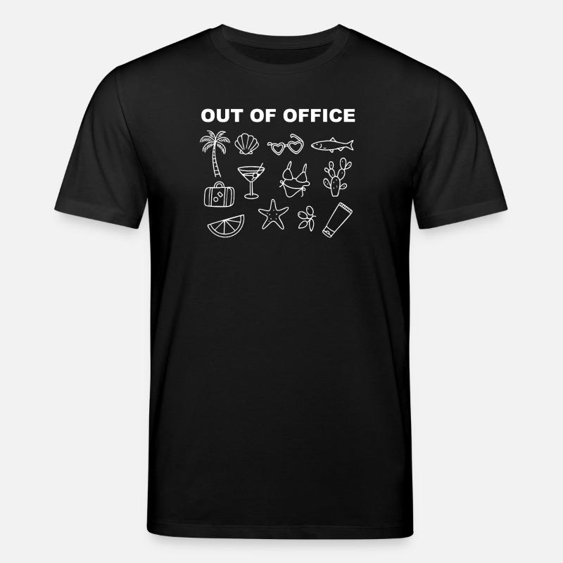 Absent du bureau (blanc) / Vacances / Pension - T-shirt bio CREATOR Stanley/Stella Unisexe - noir