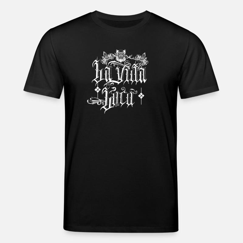 Schädel und Rosen Tattoo-Design - Stanley/Stella Unisex Bio-T-Shirt CREATOR  - Schwarz