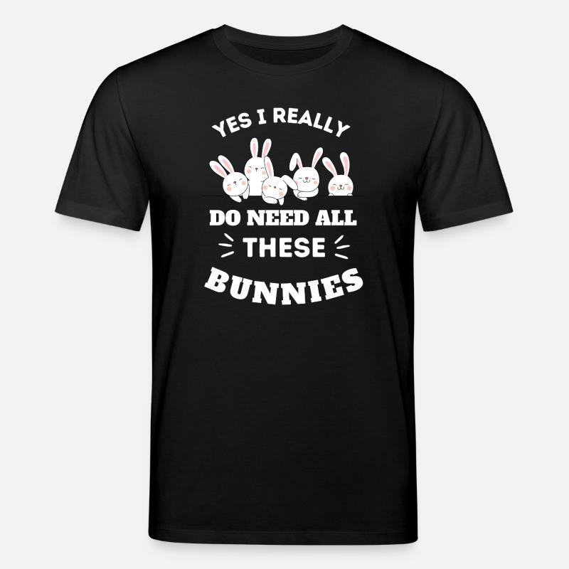 Whimsical Bunny Squad Tee Design - Stanley/Stella CREATOR Unisex Organic T-Shirt - black