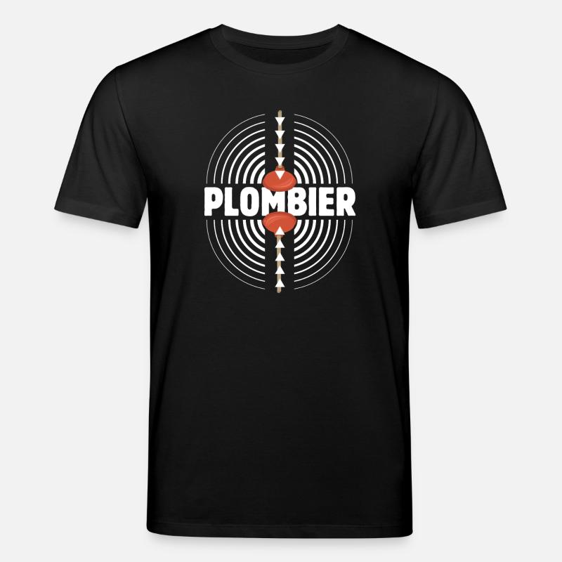 Retro Suction Cup Plumber - Stanley/Stella CREATOR Unisex Organic T-Shirt - black