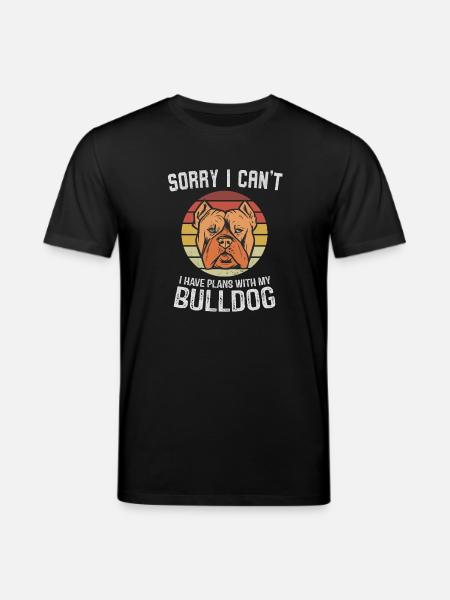 Humorous Bulldog Quote Illustration - Stanley/Stella CREATOR Unisex Organic T-Shirt - black