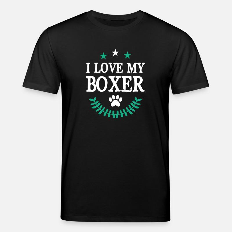 J’adore mon Boxer - T-shirt bio CREATOR Stanley/Stella Unisexe - noir