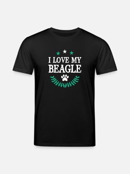 J’adore mon Beagle - T-shirt bio CREATOR Stanley/Stella Unisexe - noir