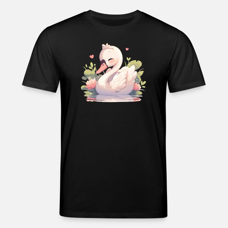Schwäne Schwan - Stanley/Stella Unisex Bio-T-Shirt CREATOR - Schwarz