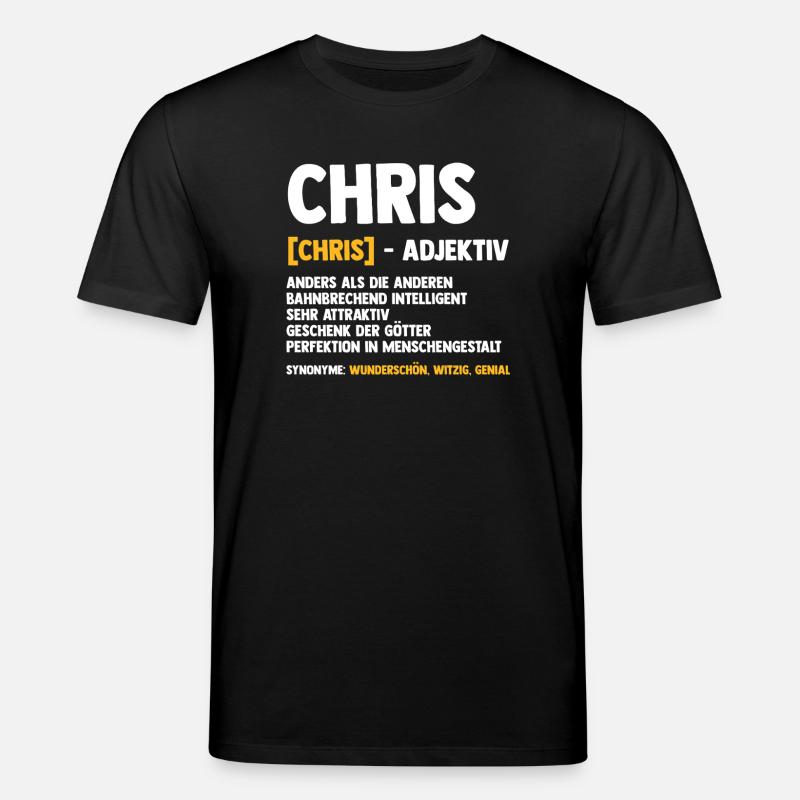 Chris Christian Christoph Christopher - Stanley/Stella Unisex Bio-T-Shirt CREATOR  - Schwarz