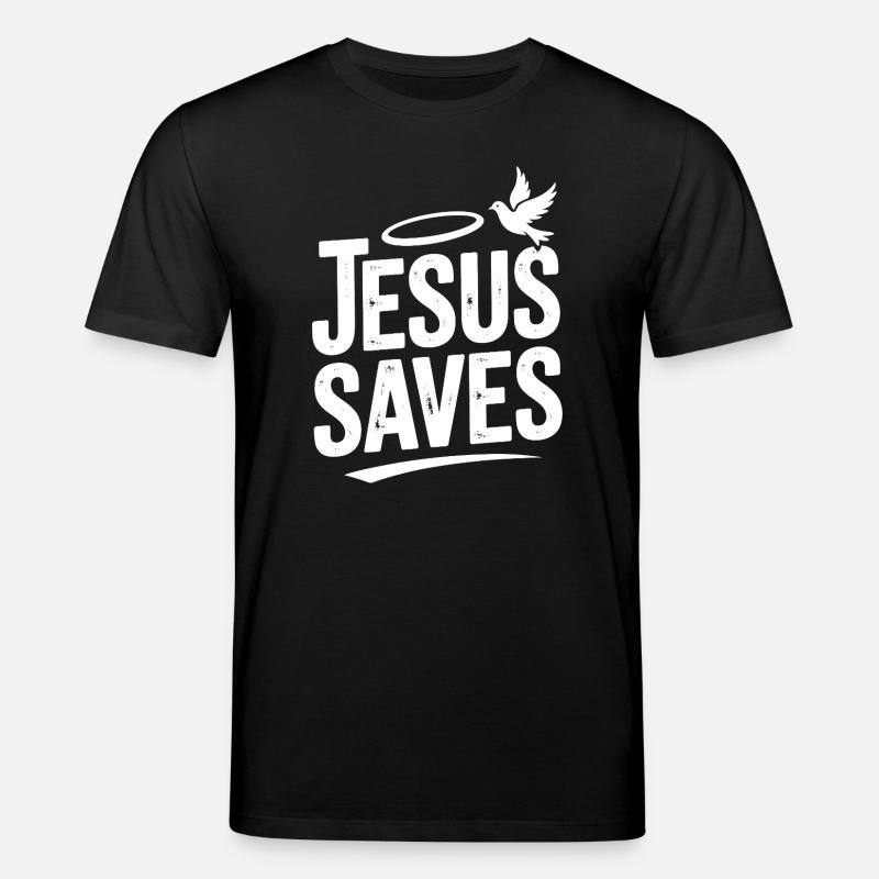 Jesus rettet - Stanley/Stella Unisex Bio-T-Shirt CREATOR  - Schwarz