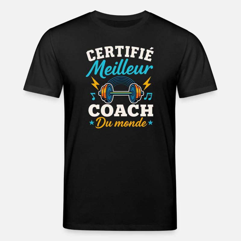 Certifié meilleur coach du monde - T-shirt bio CREATOR Stanley/Stella Unisexe - noir
