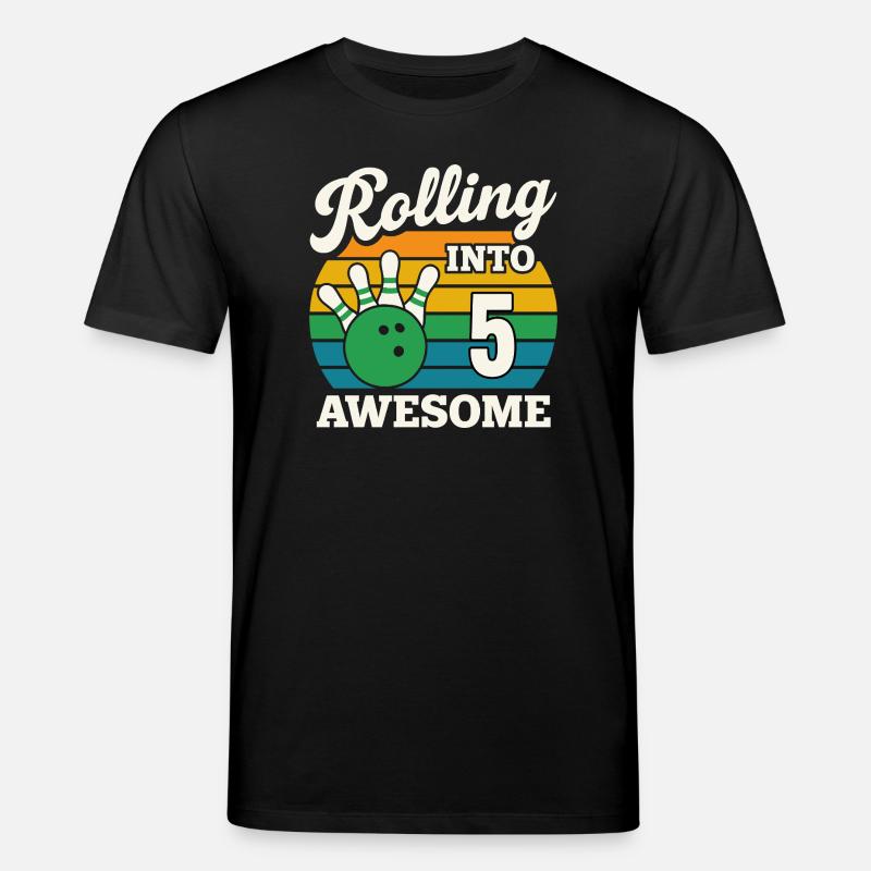 Bowling Legend 5th Birthday Design - Stanley/Stella CREATOR Unisex Organic T-Shirt - black
