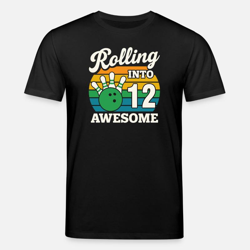Rolling Into 12s Bowling Celebration - Stanley/Stella CREATOR Unisex Organic T-Shirt - black