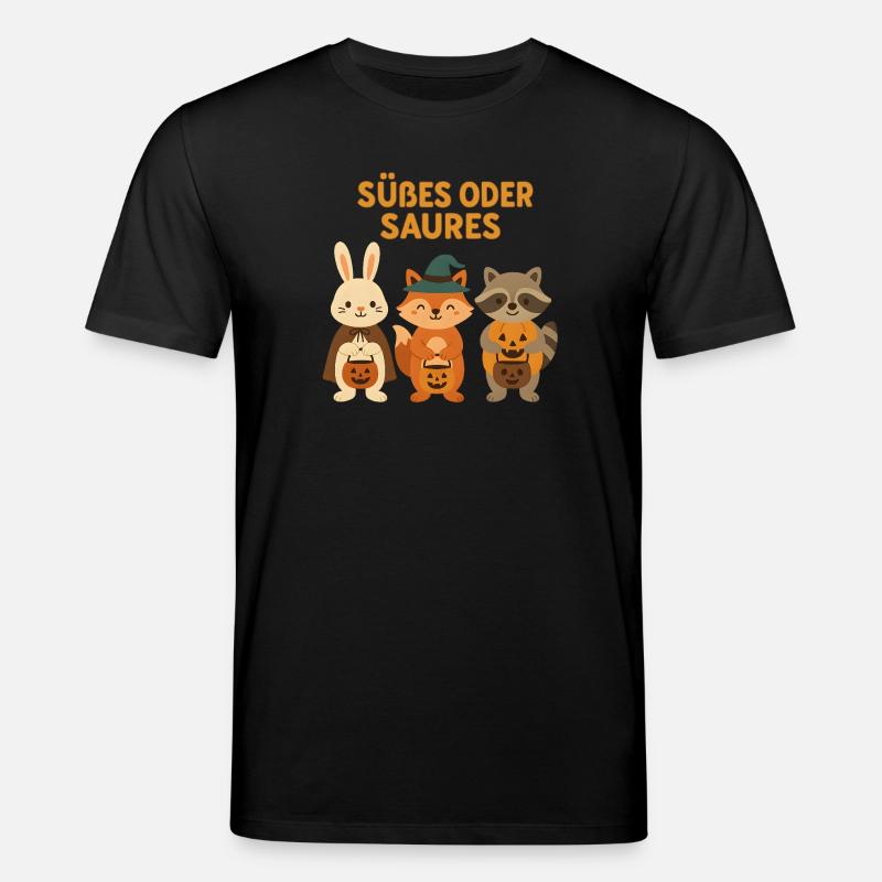 Süßes oder Saures - Waldtiere - Stanley/Stella Unisex Bio-T-Shirt CREATOR  - Schwarz