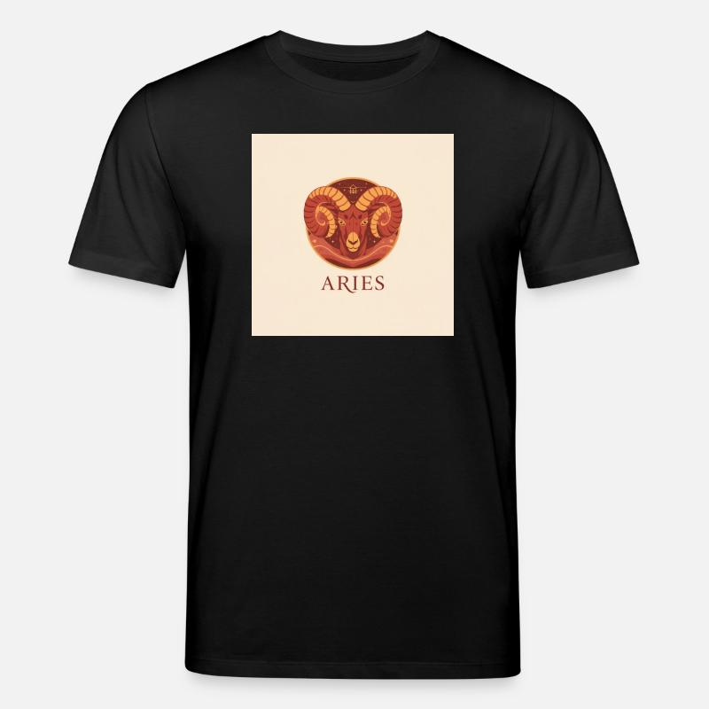 Tierkreiszeichen Design Widder mit Widderkopf - Stanley/Stella Unisex Bio-T-Shirt CREATOR  - Schwarz