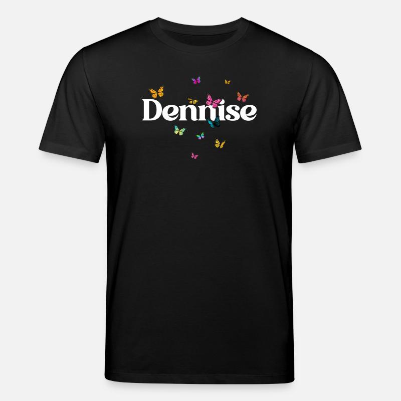 Schöner Mädchenname DENNISE mit Schmetterlingen - Stanley/Stella Unisex Bio-T-Shirt CREATOR - Schwarz