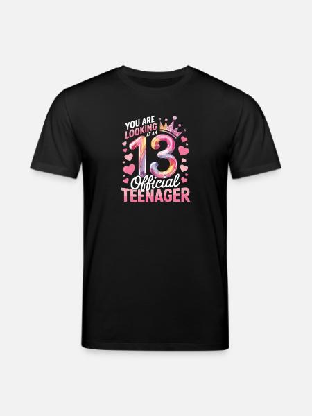 13th birthday teenager gift - Stanley/Stella CREATOR Unisex Organic T-Shirt - black