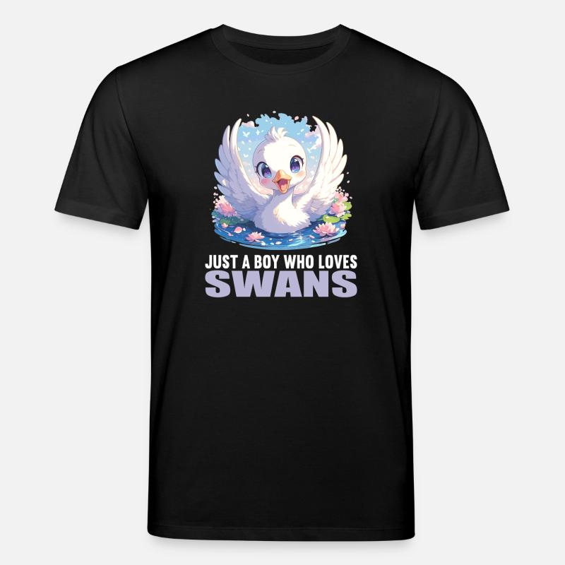Schwäne Schwan - Stanley/Stella Unisex Bio-T-Shirt CREATOR  - Schwarz