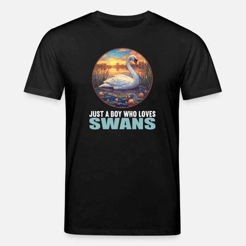 Schwäne Schwan - Stanley/Stella Unisex Bio-T-Shirt CREATOR  - Schwarz