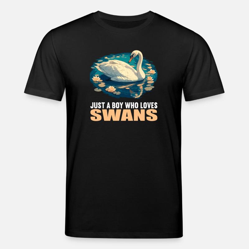 Schwäne Schwan - Stanley/Stella Unisex Bio-T-Shirt CREATOR  - Schwarz