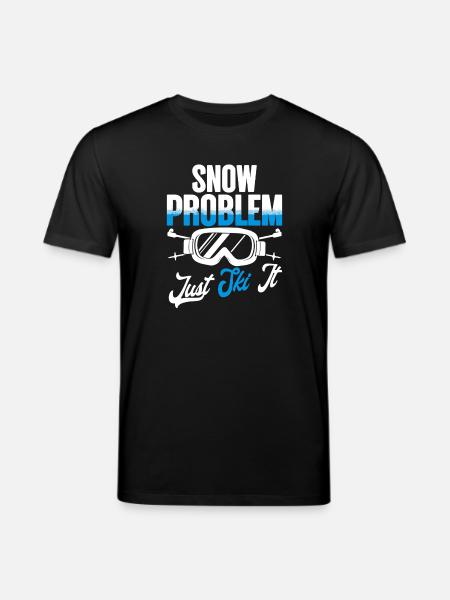 Ski Skier Wintersport Snow Problem - Stanley/Stella CREATOR Unisex Organic T-Shirt - black
