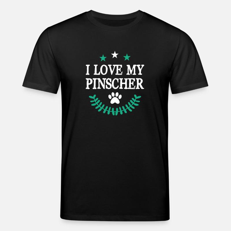 J’adore mon Pinscher - T-shirt bio CREATOR Stanley/Stella Unisexe - noir