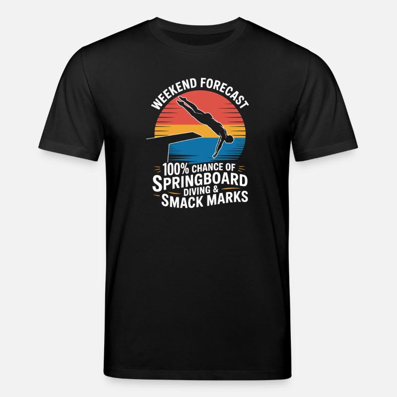 Kunstspringen Turmspringer Sprungbrett - Stanley/Stella Unisex Bio-T-Shirt CREATOR  - Schwarz