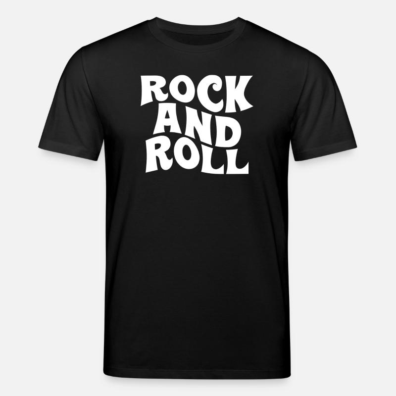 Mutiges Rock'n'Roll-Typografie-Design - Stanley/Stella Unisex Bio-T-Shirt CREATOR  - Schwarz