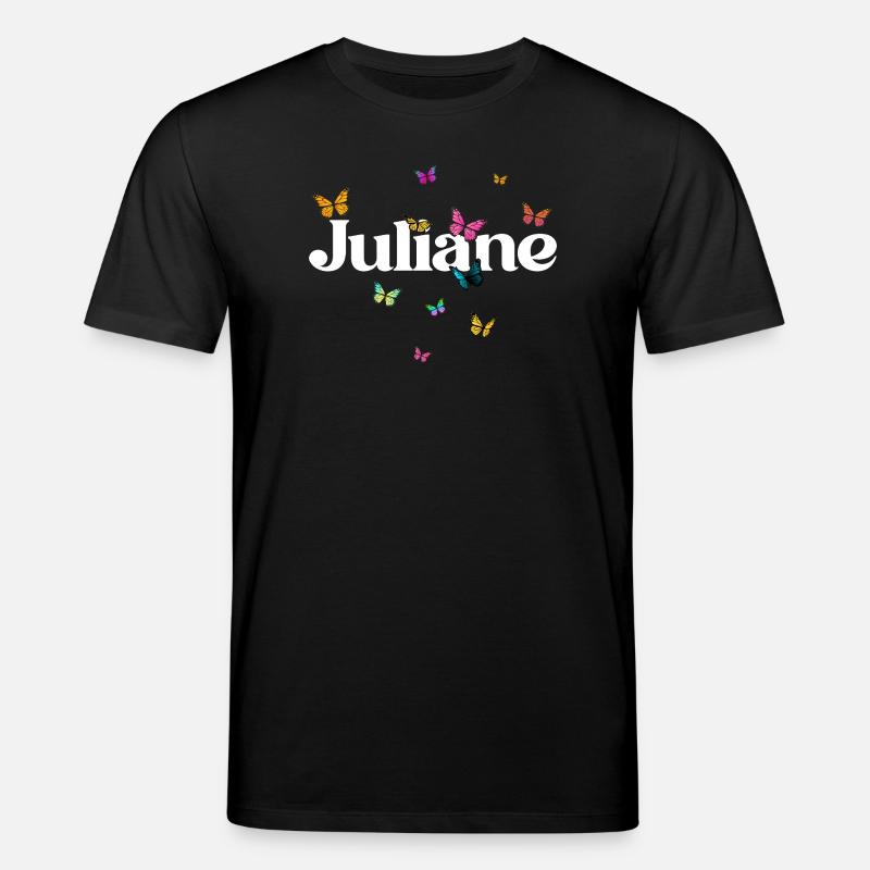 Schöner Mädchenname mit Schmetterlingen JULIANE - Stanley/Stella Unisex Bio-T-Shirt CREATOR  - Schwarz