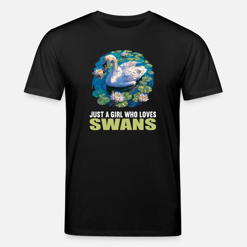 Schwäne Schwan - Stanley/Stella Unisex Bio-T-Shirt CREATOR  - Schwarz
