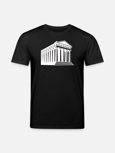 Ancient Greek temple illustration - Stanley/Stella CREATOR Unisex Organic T-Shirt - black
