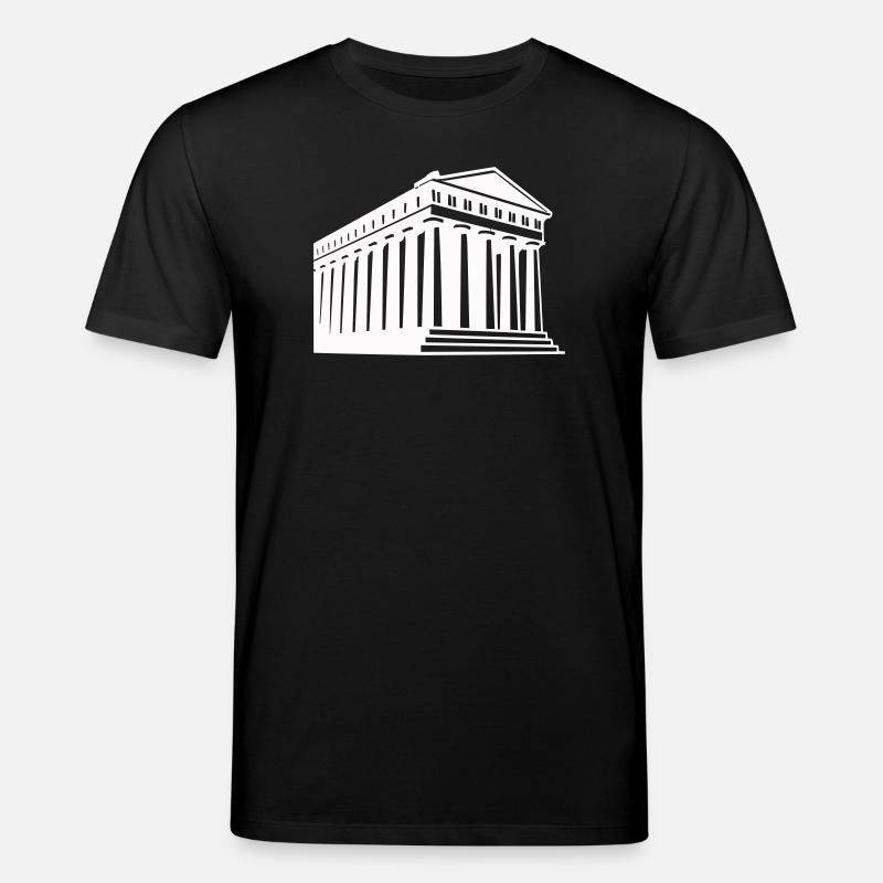 Illustration du temple grec antique - T-shirt bio CREATOR Stanley/Stella Unisexe - noir