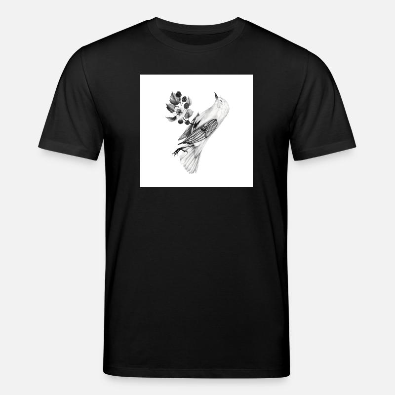 Bird with plants - Stanley/Stella CREATOR Unisex Organic T-Shirt - black