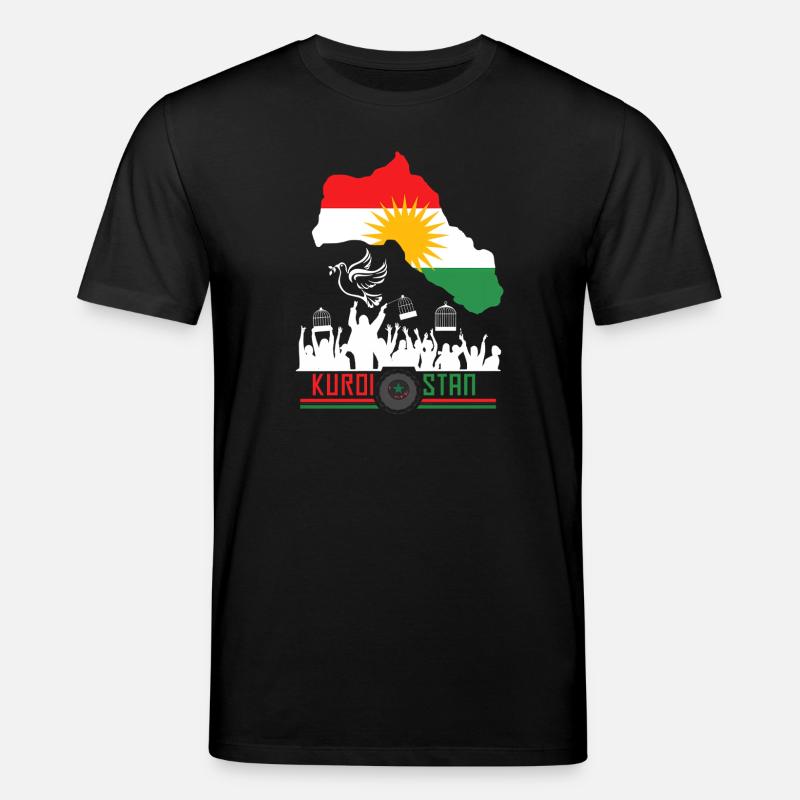 Kurdischer Flaggen mit Kurdistan Kurde - Stanley/Stella Unisex Bio-T-Shirt CREATOR  - Schwarz