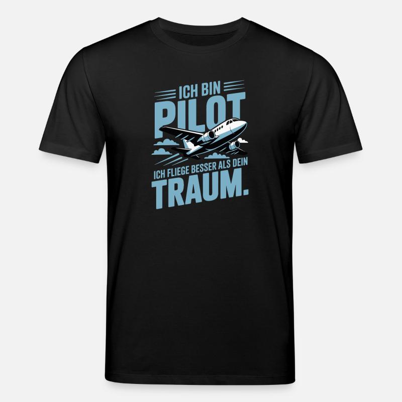 Pilot Geschenkidee - Stanley/Stella Unisex Bio-T-Shirt CREATOR  - Schwarz