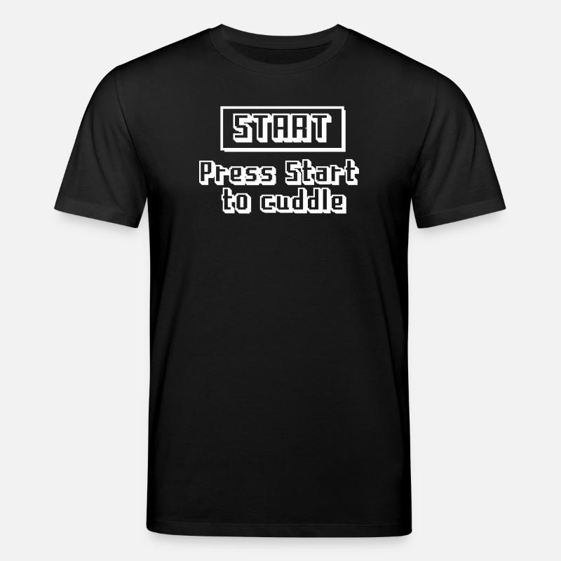 Drücken Sie Start zum Kuscheln - Stanley/Stella Unisex Bio-T-Shirt CREATOR  - Schwarz