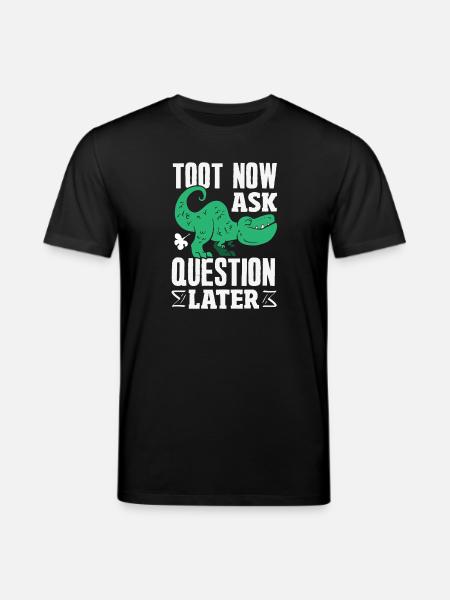Public Fart Funny Inappropriate - Stanley/Stella CREATOR Unisex Organic T-Shirt - black