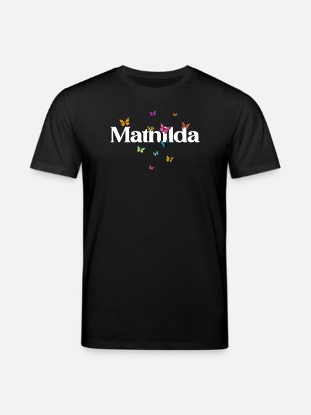 Schöner Mädchenname mit Schmetterlingen MATHILDA - Stanley/Stella Unisex Bio-T-Shirt CREATOR - Schwarz
