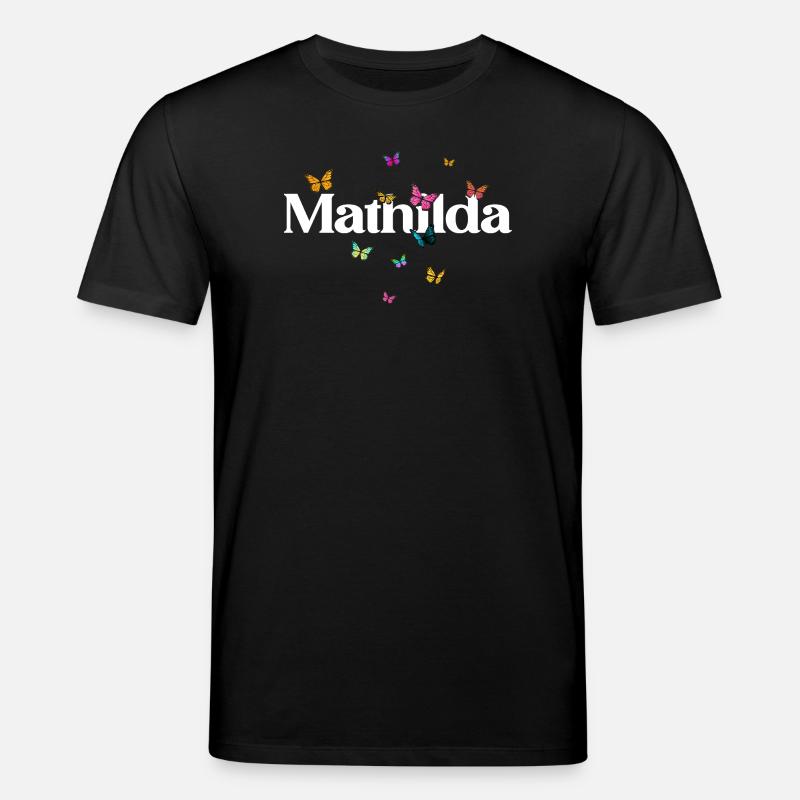 Schöner Mädchenname mit Schmetterlingen MATHILDA - Stanley/Stella Unisex Bio-T-Shirt CREATOR - Schwarz