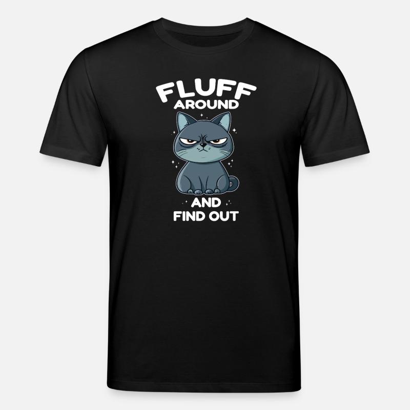 Peluche autour et découvre le chat - T-shirt bio CREATOR Stanley/Stella Unisexe - noir