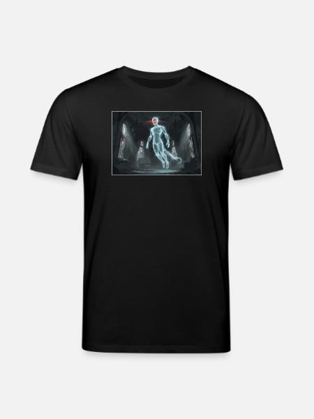 Digitaler Geist im Spukhaus - Stanley/Stella Unisex Bio-T-Shirt CREATOR  - Schwarz