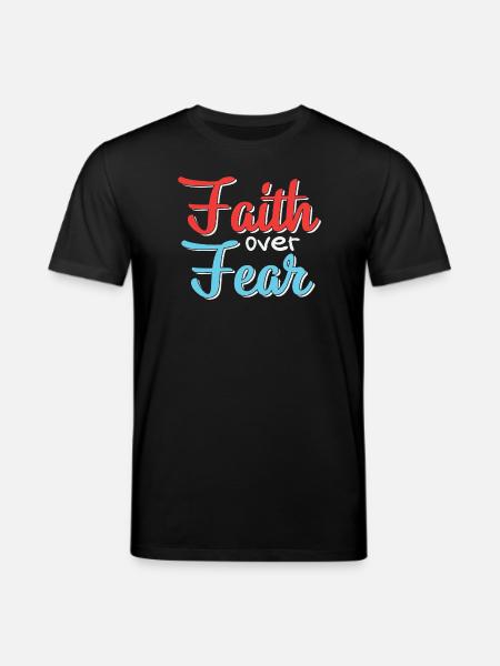 Faith Over Fear Motif Design - Stanley/Stella CREATOR Unisex Organic T-Shirt - black