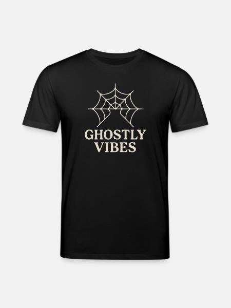 Spinnennetz Design mit Ghostly Vibes - Stanley/Stella Unisex Bio-T-Shirt CREATOR  - Schwarz