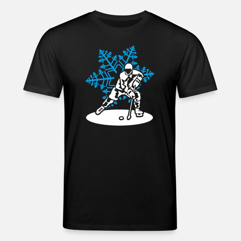 Eishockey Eiskristall Eishockeyspieler Geschenk - Stanley/Stella Unisex Bio-T-Shirt CREATOR - Schwarz