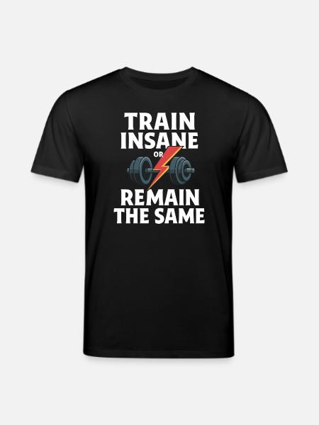 Fitness Dumbbell with Lightning Icon - Stanley/Stella CREATOR Unisex Organic T-Shirt - black