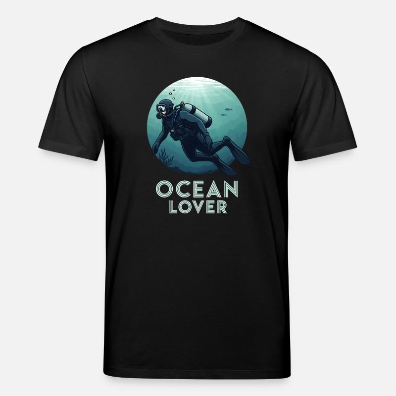 Ocean Lover Taucher - Stanley/Stella Unisex Bio-T-Shirt CREATOR  - Schwarz