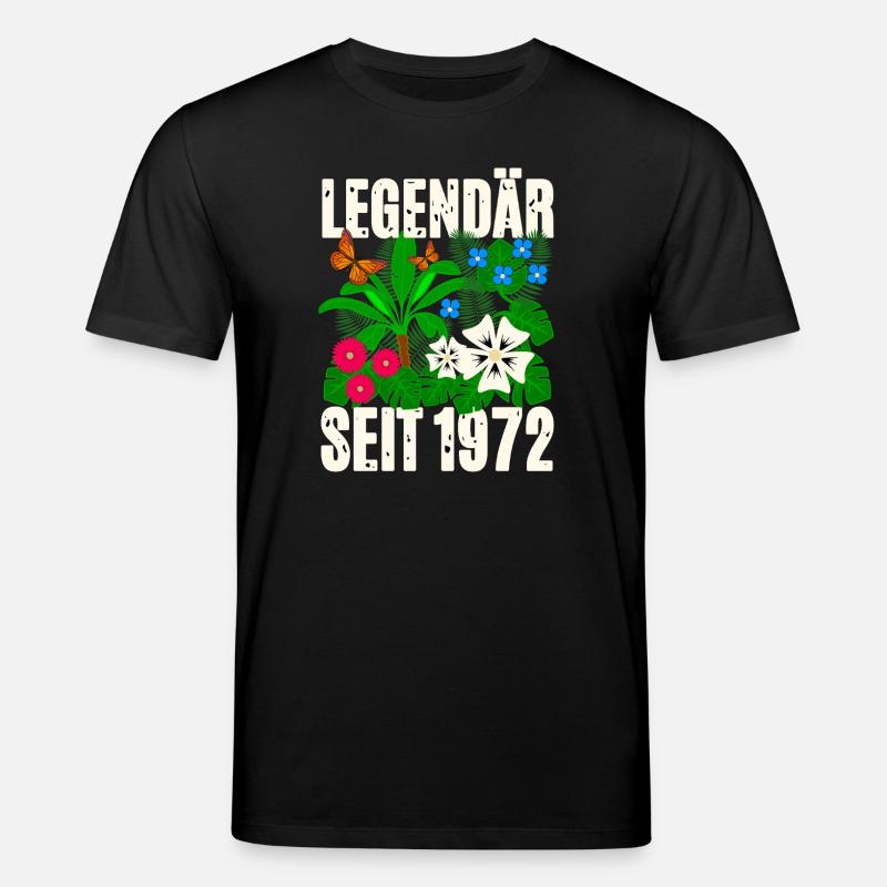 Legendär Seit 1972 Blumen - Stanley/Stella Unisex Bio-T-Shirt CREATOR  - Schwarz